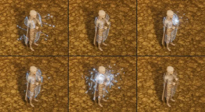 Arcane Ward — Mage discipline — a shimmering ward forms, holds, and bursts.