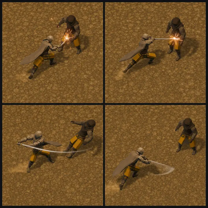 Duel — Warrior discipline — footwork and reach decide a duel.