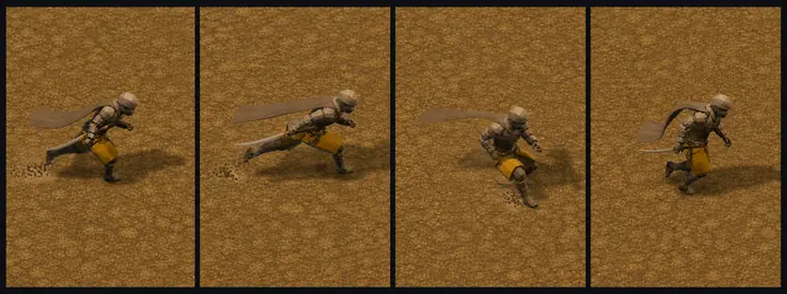 Charge — Warrior discipline — sprinting in to close the gap.