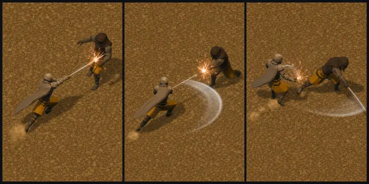 Whirling Cut — Warrior discipline — a spinning cut that leaves a crescent of light.