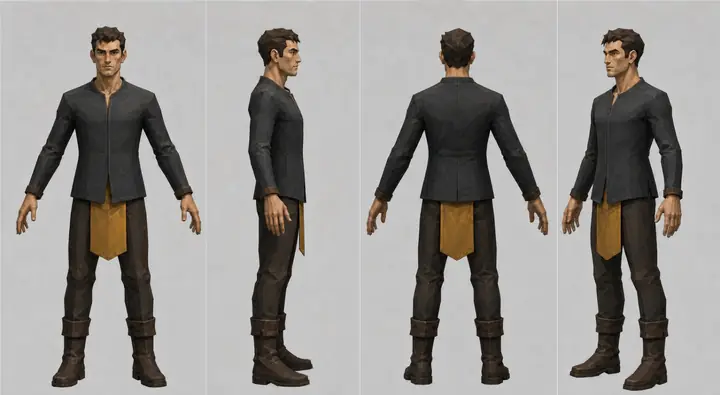 Character model turnaround